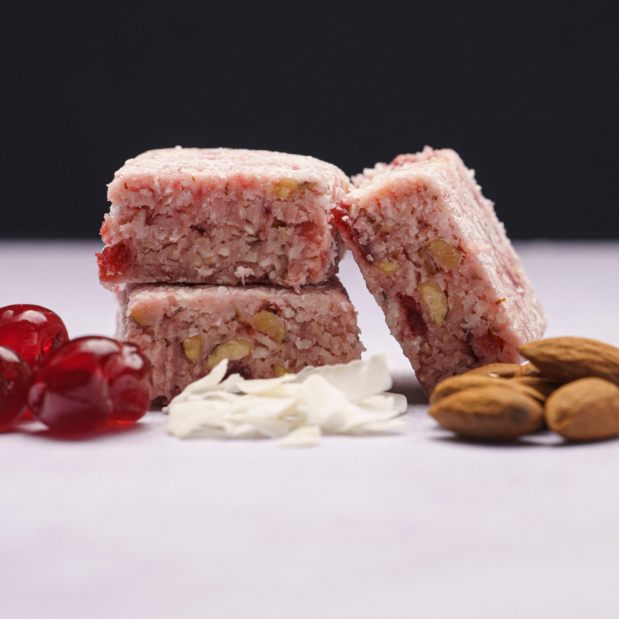 CHERRY, ALMOND & COCONUT ICE